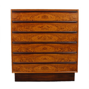 Seldom Seen Danish Modern Rosewood Tall Dresser by Westnofa of Norway
