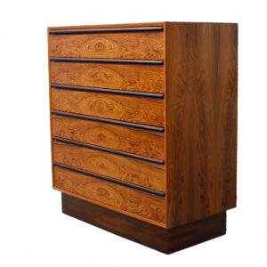 Seldom Seen Danish Modern Rosewood Tall Dresser by Westnofa of Norway