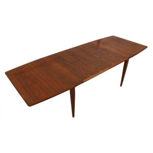 Arne Vodder / Falster Danish Teak Expanding Dining Table w/ 2 ‘Butterfly’ Leaves