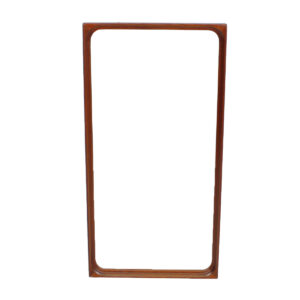 Danish Modern Teak Compact Mirror with Curved Edges