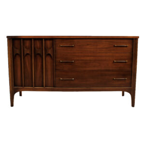 Compact Kent Coffey Walnut Sideboard / Dresser with Rosewood Accents