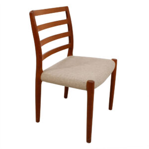 Set of 6 — 4 Arm (#68) + 2 Side (#85) Danish Teak Niels Moller Dining Chairs