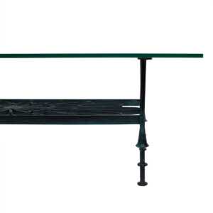Decorator Wrought Iron & Glass Coffee Table w/ Shelf – Maitland Smith