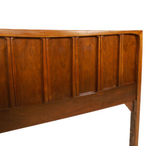 MCM Walnut Curvy Sculptural Headboard & Footboard