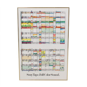 Framed Vintage Poster for Sony Music Corp, dated 1979