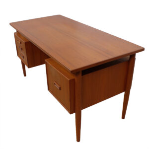 Mid-Sized Danish Modern Teak Floating Top Desk