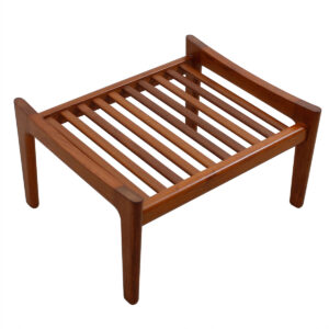 Hans Wegner Danish Teak Upholstered Ottoman