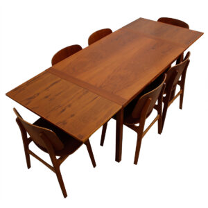 Small Danish Teak Expanding Dining Table