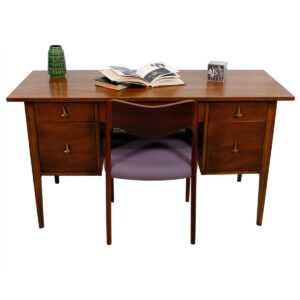 Brasilia Mid Century Modern Walnut Desk