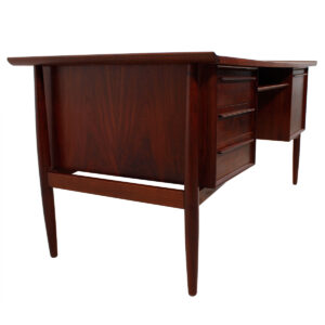 Danish Modern Walnut Mid-Sized Desk by Arne Vodder