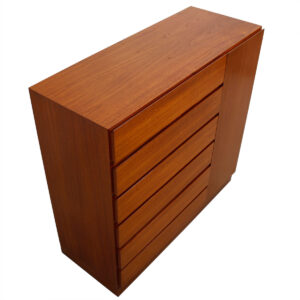 Danish Modern Teak Storage ‘Gents’ Chest / Dresser