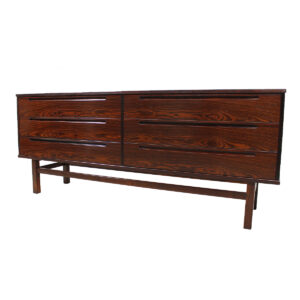 Danish Modern Rosewood 6 Drawer Dresser by Torring
