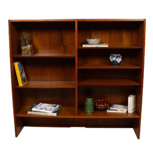 Condo Sized Danish Walnut Bookcase / Display Cabinet