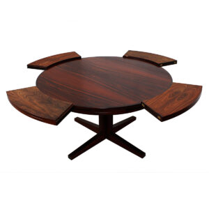 Lotus ‘Flip-Flap’ Danish Rosewood Expanding Dining Table by Dyrlund