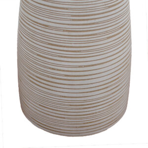 Martz for Marshall Studios Sgraffito Table Lamp w/ Original Wood Finial