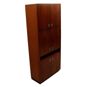 ‘Skyscraper’ 6 Door Teak Storage Cabinet — Ideal For Vinyl!