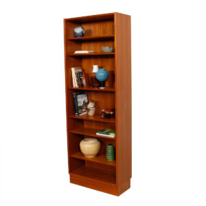 Slim (27.75″) & Tall Hundevad Danish Teak Adjustable Bookcase