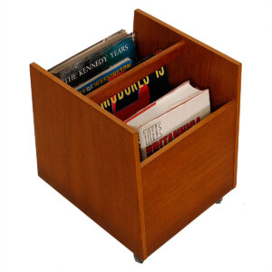 Teak Rolling Magazine, LP / Vinyl Records Cart