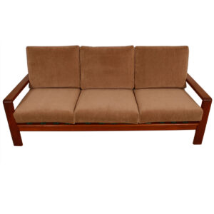Vintage Teak Sofa w/ NEW Fabric Upholstery