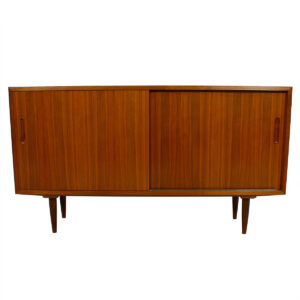 Condo Sized (54.5″) Danish Walnut Sideboard / Media Cabinet