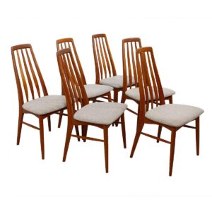 Set of 6 Koefoed Hornslet Danish Teak Dining Chairs