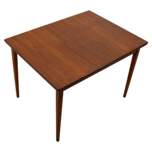 Super-Compact Danish Modern Teak Expanding Dining Table