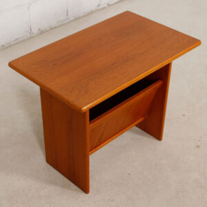 Danish Modern Teak End Table / Magazine Holder