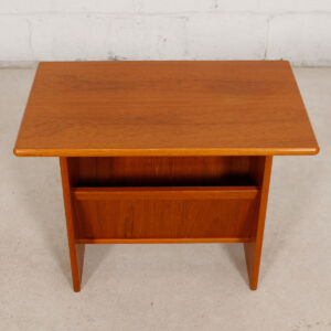 Danish Modern Teak End Table / Magazine Holder