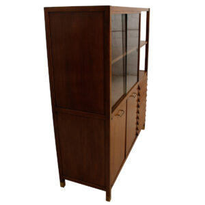 Mid Century Walnut Display Cabinet by American of Martinsville