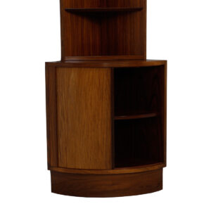 Rare Rosewood Hundevad Corner Cabinet w/ Tambour Door