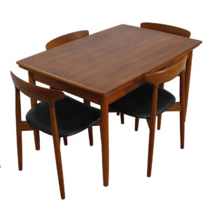 Danish Modern Teak Compact Expanding Dining Table