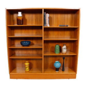 54.5″ Danish Modern Teak Bookcase