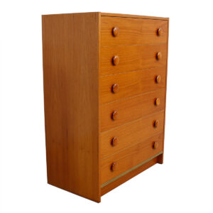 Danish Modern Compact Teak Tall Dresser