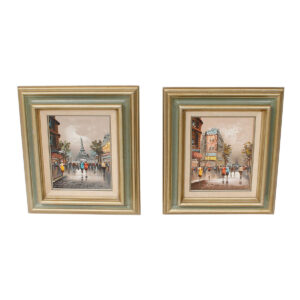 Small Pair of DeVity Parisian Cityscapes