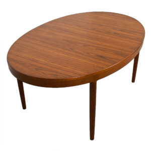 Harry Ostergaard for A/S Randers Expanding Oval Teak Table + PROTECTIVE PADS