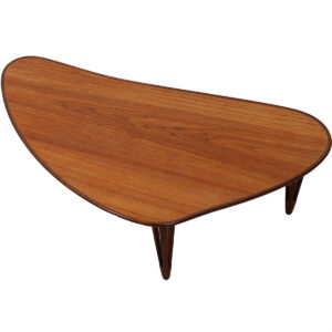 Danish Modern Teak Two-Tone Amoeba Shaped Coffee Table