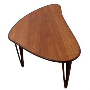 Danish Modern Teak Two-Tone Amoeba Shaped Coffee Table