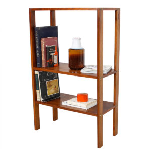 Vintage Modern Walnut Open Bookcase