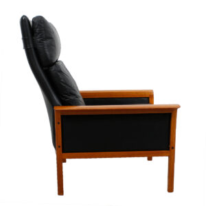Hans Olsen Teak & Leather Lounge Chair