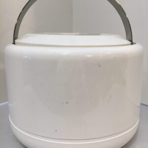 70s Mod White Acrylic Ice Bucket by Stelton, Denmark