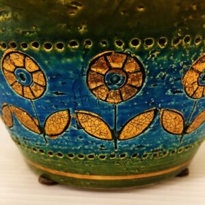 Vintage Italian Majolica Lidded Jar, Bitossi