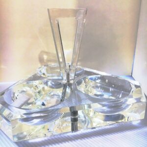 Heavy Lucite Divided Server with Handle