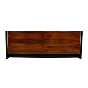 John Stuart Black Lacquer & Rosewood 6 Drawer Dresser / Sideboard