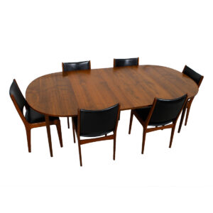 Drexel Oblong 1950’s Expanding Walnut Dining Table + 2 Leaves