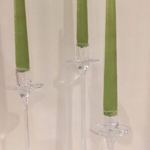 Set of 3 Graduated Candleholders, Orrefors Sweden Crystal