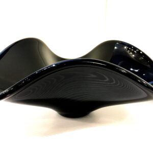 Impressive Rosenthal Free-Form Bowl, Black Glass
