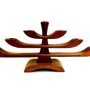 Lovely Vintage Wooden Candleabra, Swedish