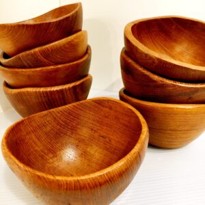 Free-form Teak Salad Bowl Set