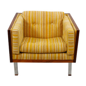 Milo Baughman Style Rosewood Case Sofa & Chair Set by Jydsk, Denmark