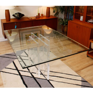 Roche Bobois Lucite & Glass Dining Table